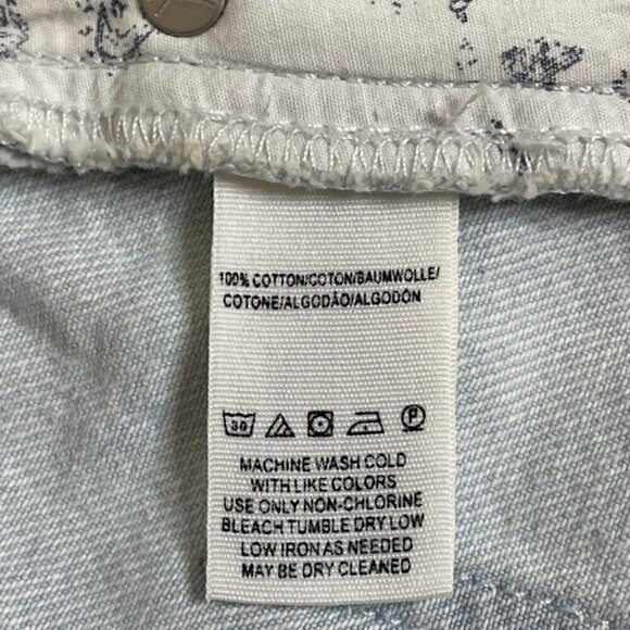 FREE PEOPLE We the Free Going Rogue Tidal Wave Button Fly Denim Jean Skirt - NWT - Picture 6 of 7